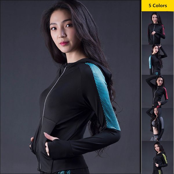 women sports jacket outerwear zipper hoodies fitness running yoga girls quick-dry long-sleeve gym clothes, Black;red
women sports jacket outerwear zipper hoodies fitness running yoga girls quick-dry long-sleeve gym clothes, Black;red