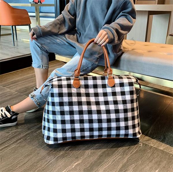 durable buffalo capacity handbag red handle plaid bags large check travel tote with pu black storage maternity bags ihqed, Red;black
durable buffalo capacity handbag red handle plaid bags large check travel tote with pu black storage maternity bags ihqed, Red;black