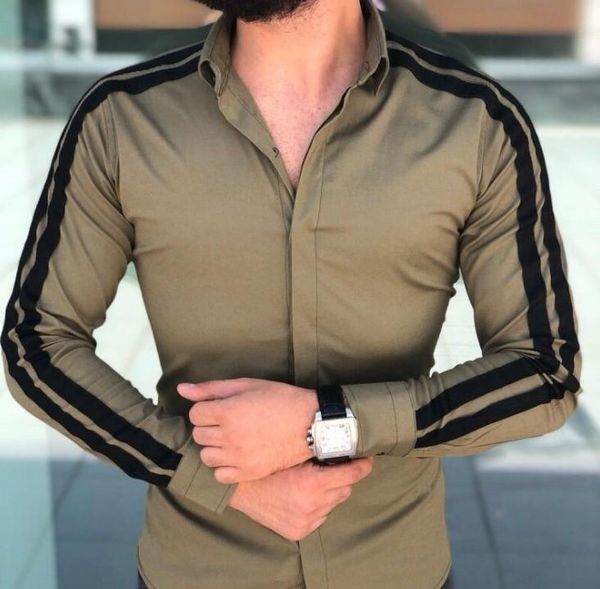 men casual blouse shirts men male stripe long sleeve slim fit casual dress shirts white red black smart shirt, White;black
men casual blouse shirts men male stripe long sleeve slim fit casual dress shirts white red black smart shirt, White;black