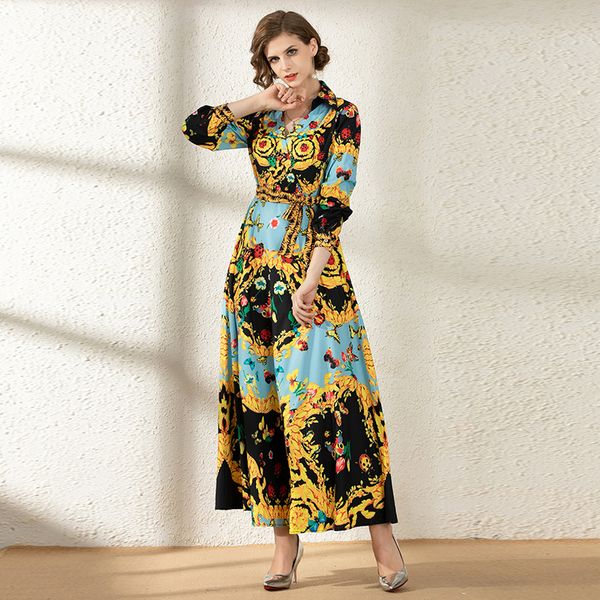 luxury designer dress women long sleeve lapel neck sashes bow party prom ladies runway dress elegant casual printed office dresses, Black;pink
luxury designer dress women long sleeve lapel neck sashes bow party prom ladies runway dress elegant casual printed office dresses, Black;pink