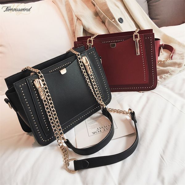 rivet handbag women bag designer brand metal tote bags plain casual pu leather crossbody bag
rivet handbag women bag designer brand metal tote bags plain casual pu leather crossbody bag