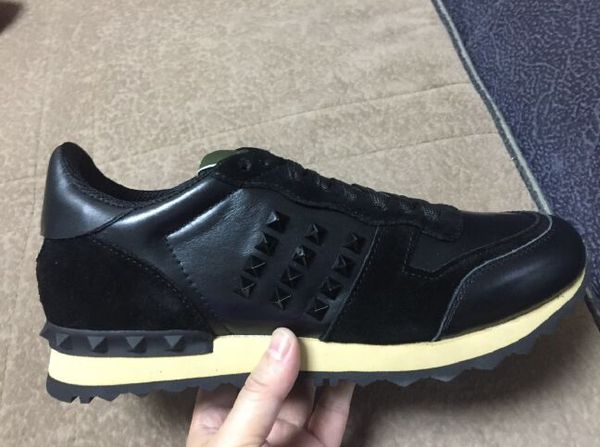 2019 women and men's casual shoes camouflage leather tie lovers shoes luxury rivet flat shoes boxed t07, Black
2019 women and men's casual shoes camouflage leather tie lovers shoes luxury rivet flat shoes boxed t07, Black