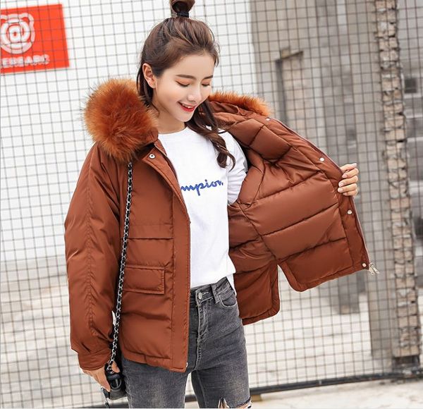 hcbless faux fur collar short parkas loose down cotton coats winter women hooded jackets pink black burgundy snow outwear
hcbless faux fur collar short parkas loose down cotton coats winter women hooded jackets pink black burgundy snow outwear