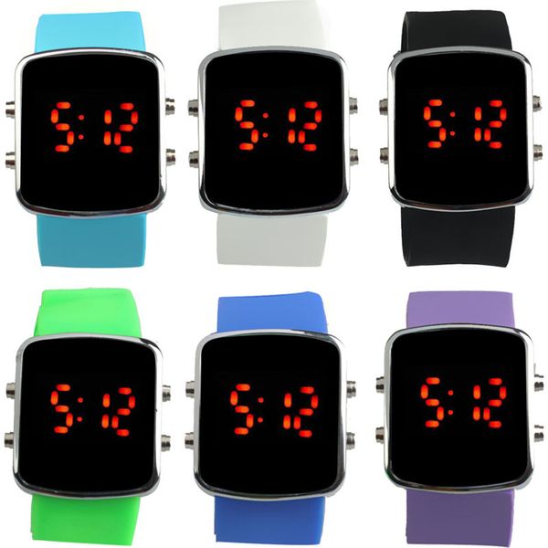 digital watch men chronograph square silver shell black-faced silicone led electronic watches relogio masculino sports watch, Slivery;brown
digital watch men chronograph square silver shell black-faced silicone led electronic watches relogio masculino sports watch, Slivery;brown