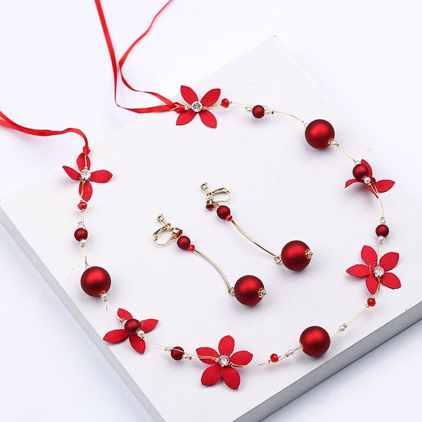 fashion red bride headwear handmade cloth flower hair band earrings wedding jewelry sets bridal headbands, Slivery;golden
fashion red bride headwear handmade cloth flower hair band earrings wedding jewelry sets bridal headbands, Slivery;golden