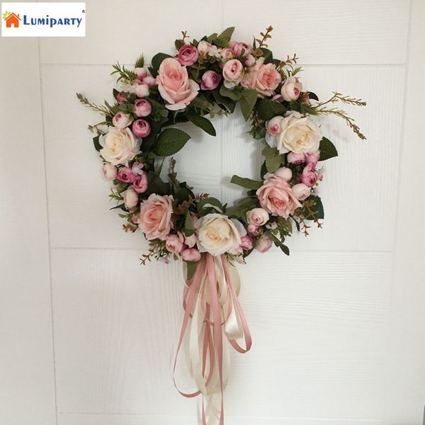 lumiparty floral artificial rose wreath door hanging wall window decoration wreath holiday festival wedding decor (40cm)-25 
lumiparty floral artificial rose wreath door hanging wall window decoration wreath holiday festival wedding decor (40cm)-25