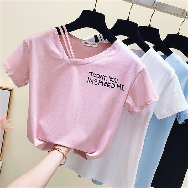 2020 pure cotton white women's short-sleeved versatile t-shirt white t-shirt v-neck loose summer clothes korean style top
2020 pure cotton white women's short-sleeved versatile t-shirt white t-shirt v-neck loose summer clothes korean style top