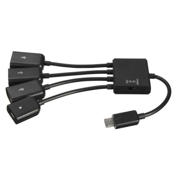 hl 2017 dual micro usb host otg hub adapter cable for samsung smart phone oct17