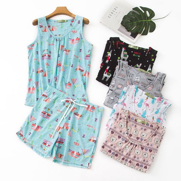 new cartoon cute vest shorts pajamas plus size pyjamas 100% cotton women's summer plus fat loungewear sleepwear shorts pijama, Blue;gray
new cartoon cute vest shorts pajamas plus size pyjamas 100% cotton women's summer plus fat loungewear sleepwear shorts pijama, Blue;gray