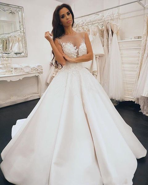 2019 new bohemian wedding dresses lace appliques satin a line country style wedding dress bridal gown custom made sale, White
2019 new bohemian wedding dresses lace appliques satin a line country style wedding dress bridal gown custom made sale, White
