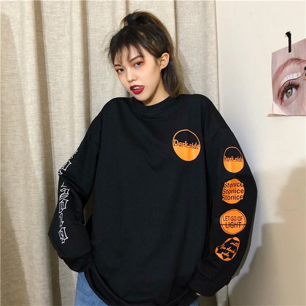 women's long sleeve pullover bf coat shirts cotton blend two colors optional casual sweatshirts ing, Black
women's long sleeve pullover bf coat shirts cotton blend two colors optional casual sweatshirts ing, Black