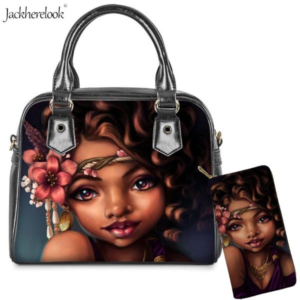 jackherelook 2pcs art black african queen girl print handbag ladies leather shoulder/crossbody bag big large totes and purse
jackherelook 2pcs art black african queen girl print handbag ladies leather shoulder/crossbody bag big large totes and purse