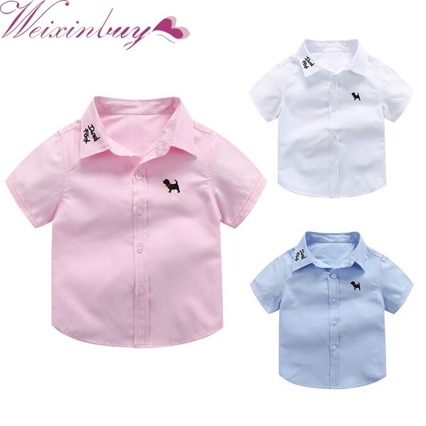 summer baby boys shirt cute puppy embroidery casual short sleeve cotton clothes blue pink white, White;black
summer baby boys shirt cute puppy embroidery casual short sleeve cotton clothes blue pink white, White;black