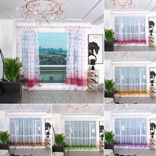 1pc 100x120cm flower leaf pattern curtainsheer tulle curtain tube curtains home window living room drape home decor
1pc 100x120cm flower leaf pattern curtainsheer tulle curtain tube curtains home window living room drape home decor