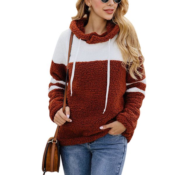 hooded women sweatshirts 2019 casual patchwork plush autumn winter women pullover for hoodies clothes streetwear, Black
hooded women sweatshirts 2019 casual patchwork plush autumn winter women pullover for hoodies clothes streetwear, Black
