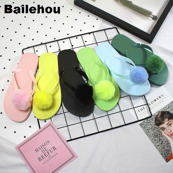 bailehou fashion women slippers beach flip flops sandals flat women shoes home indoor slipper fur shoes pompom slippers, Black
bailehou fashion women slippers beach flip flops sandals flat women shoes home indoor slipper fur shoes pompom slippers, Black