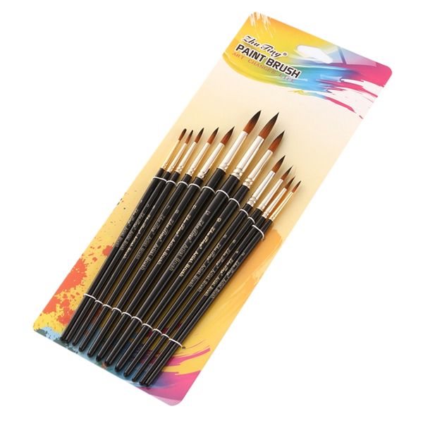 12pcs watercolor painting art supplies nylon hair black handle watercolor paint brush pointed flat head paint brushes set other hand tools
12pcs watercolor painting art supplies nylon hair black handle watercolor paint brush pointed flat head paint brushes set other hand tools