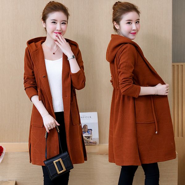 korean fashion coat new knitting big yards long knitted overcoat autumn and winter with hood long trench knitwear, Tan;black
korean fashion coat new knitting big yards long knitted overcoat autumn and winter with hood long trench knitwear, Tan;black