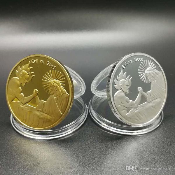 100 pcs ( 50 sets ) brand new in god we trust evil vs god religious jesus 24k real gold silver plated souvenir coin ing
100 pcs ( 50 sets ) brand new in god we trust evil vs god religious jesus 24k real gold silver plated souvenir coin ing