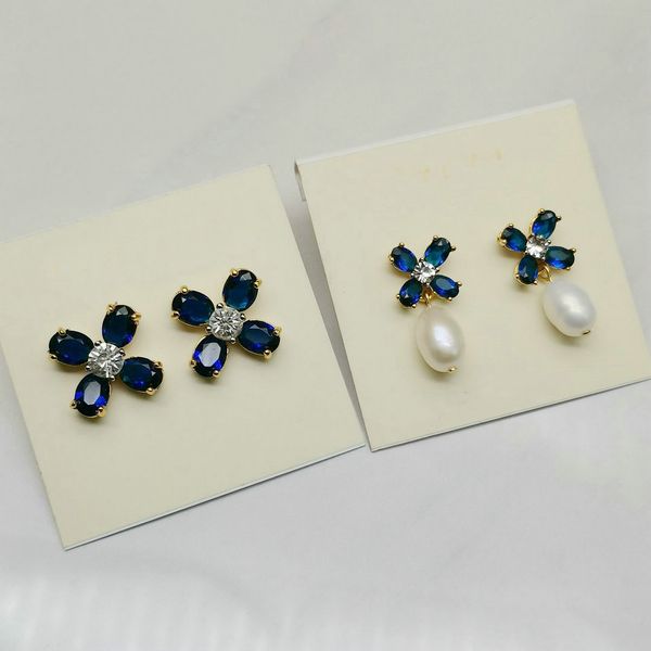real gold plated blue crystal gem flowlers pearl stud dorp earrings popular brand letter earrings, Golden
real gold plated blue crystal gem flowlers pearl stud dorp earrings popular brand letter earrings, Golden