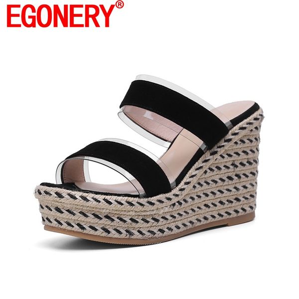 egonery slippers women fashion heels shoes open toe summer wedges platform shoes genuinne leather super heel slippers, Black
egonery slippers women fashion heels shoes open toe summer wedges platform shoes genuinne leather super heel slippers, Black