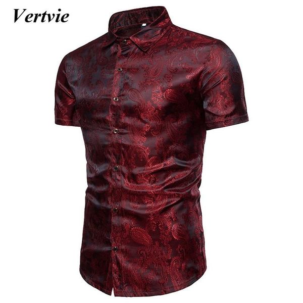 vertvie men bright silk shirts shirts short sleeve slim fit social camisas chemise homme casual plus size 3xl, White;black
vertvie men bright silk shirts shirts short sleeve slim fit social camisas chemise homme casual plus size 3xl, White;black