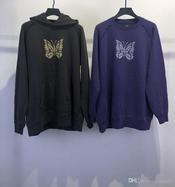 womens mens designer hoodies 19aw needles rocky butterfly print purple brown crew neck sweatshirt hooded sweater fashion brand hoodie, Black
womens mens designer hoodies 19aw needles rocky butterfly print purple brown crew neck sweatshirt hooded sweater fashion brand hoodie, Black