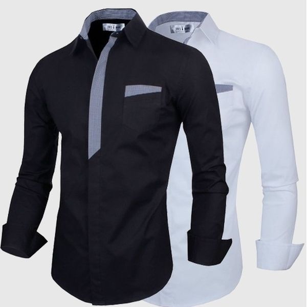 zogaa men's business shirt men casual slim fit button down shirt patchwork pocket long sleeve formal dress shirts male clothing, White;black
zogaa men's business shirt men casual slim fit button down shirt patchwork pocket long sleeve formal dress shirts male clothing, White;black