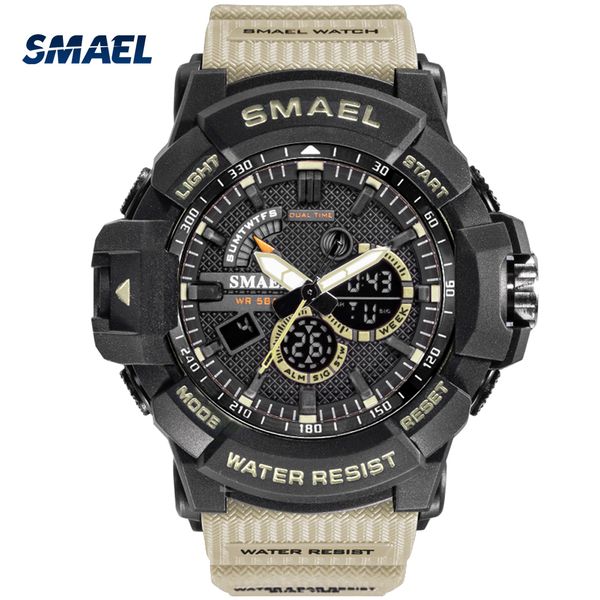 smael waterproof mens watches sports digital watch men analog quartz led clock male wrist watch relogio masculino, Slivery;brown
smael waterproof mens watches sports digital watch men analog quartz led clock male wrist watch relogio masculino, Slivery;brown