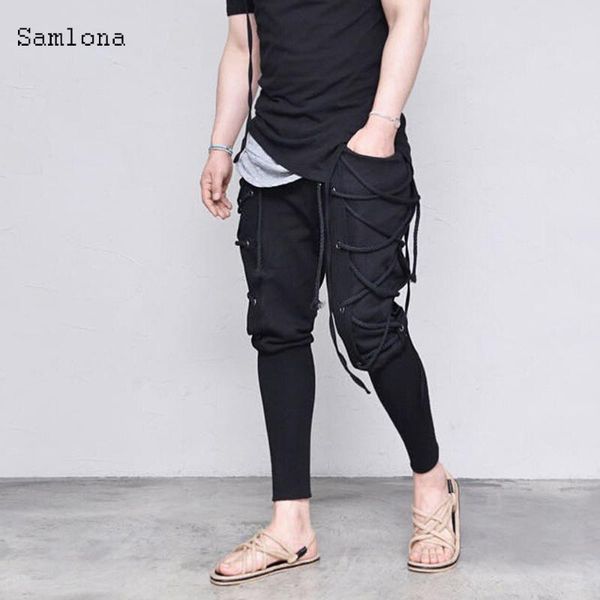 trendy man solid character pencil pants pockets slim fashion bandage decoration ankle-length pants men black armygreen trousers
trendy man solid character pencil pants pockets slim fashion bandage decoration ankle-length pants men black armygreen trousers