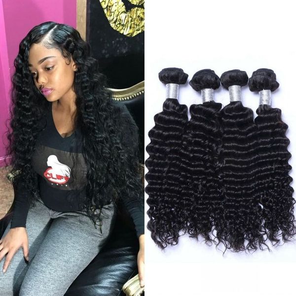 human hair peruvian weaves 4 bundles deep wave virgin hair double weft hair extensions for women, Black
human hair peruvian weaves 4 bundles deep wave virgin hair double weft hair extensions for women, Black