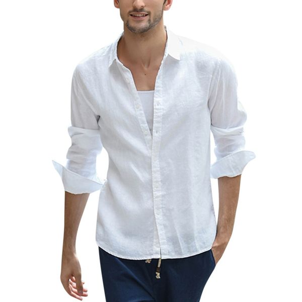 2019 summer plus size men's baggy solid cotton linen long sleeve button shirts -3xl camisa masculina camisas hombre, White;black
2019 summer plus size men's baggy solid cotton linen long sleeve button shirts -3xl camisa masculina camisas hombre, White;black