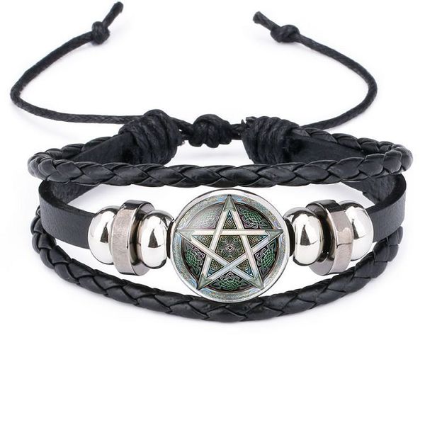 ancient egypt pentacle mysterious sign bracelets for women men vintage retro pentagram charm leather wrap bangle fashion jewelry, Golden;silver
ancient egypt pentacle mysterious sign bracelets for women men vintage retro pentagram charm leather wrap bangle fashion jewelry, Golden;silver