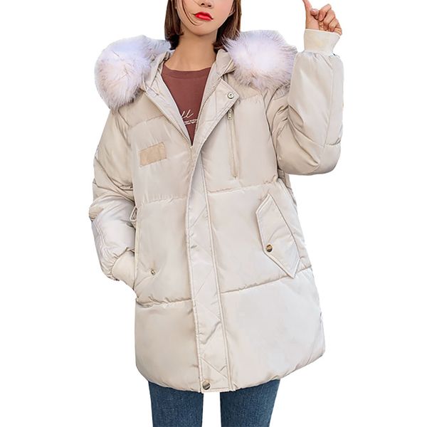 hooded parkas winter female 2019 loose parka for women winter warm coat cotton parka women, Tan;black
hooded parkas winter female 2019 loose parka for women winter warm coat cotton parka women, Tan;black