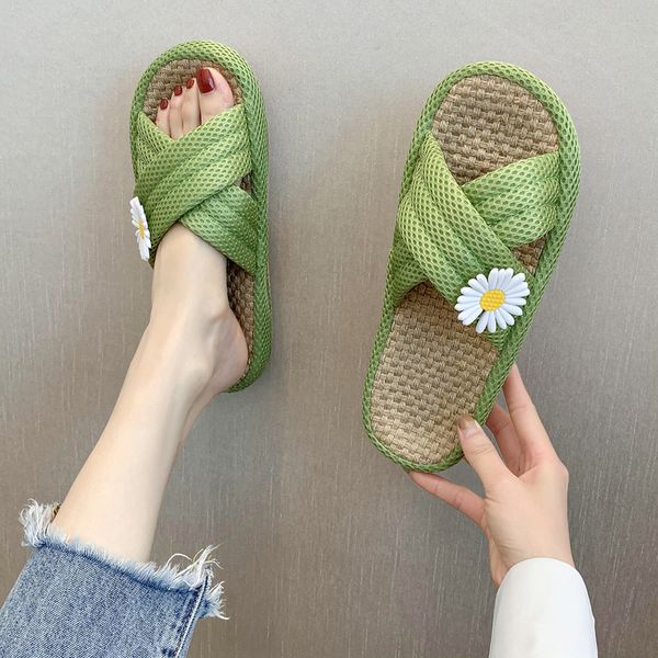 women summer outdoor slippers cross flip flops female casual flax soft bottom indoor comfortable beach shoes flats size 36-41, Black 
women summer outdoor slippers cross flip flops female casual flax soft bottom indoor comfortable beach shoes flats size 36-41, Black