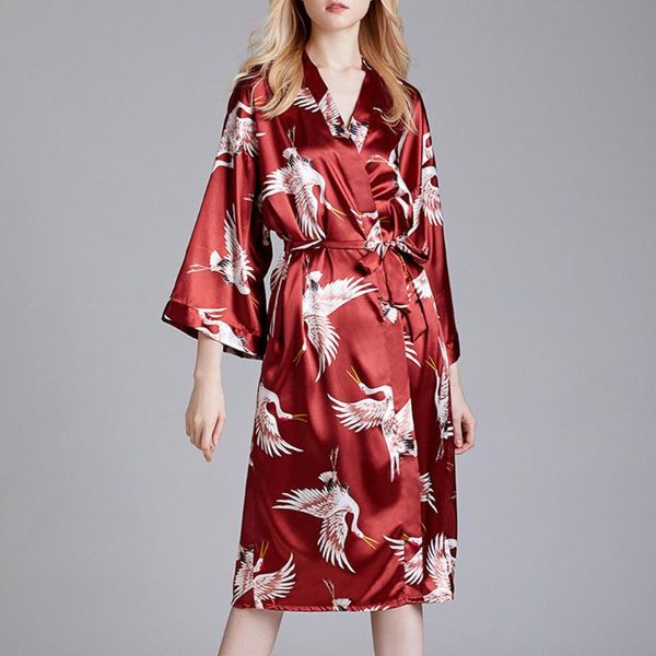 nightwear robes for women sleepwear female nightgowns pyjama para femme satin three-quarter sleeve nightdress pizama damska, Black;red
nightwear robes for women sleepwear female nightgowns pyjama para femme satin three-quarter sleeve nightdress pizama damska, Black;red