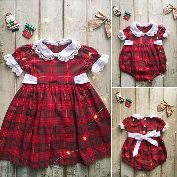 sister matching outfit kid baby girl little/big sister romper dress xmas clothes lovely plaid lace floral dress rompers, Red;yellow
sister matching outfit kid baby girl little/big sister romper dress xmas clothes lovely plaid lace floral dress rompers, Red;yellow