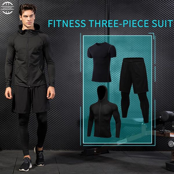 yuerlian 3piece men's compression running suit sports set quick-drying t-shirt and men's autumn zipper hooded jacket tights pant, Black;blue
yuerlian 3piece men's compression running suit sports set quick-drying t-shirt and men's autumn zipper hooded jacket tights pant, Black;blue