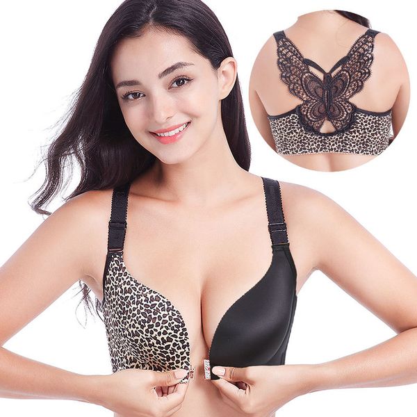 lace women leopard print bra front closure adjusted-strap bralette push up seamless ladies large size 50 52 c d e underwear, Red;black
lace women leopard print bra front closure adjusted-strap bralette push up seamless ladies large size 50 52 c d e underwear, Red;black