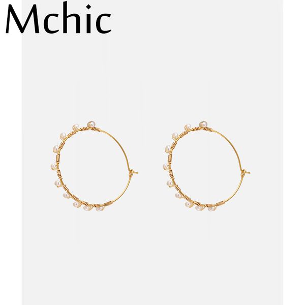 mchic luxury exquisite freshwater pearls hoop earrings copper korean earrings for women handmade jewelry boucle d'oreille femme, Golden;silver
mchic luxury exquisite freshwater pearls hoop earrings copper korean earrings for women handmade jewelry boucle d'oreille femme, Golden;silver
