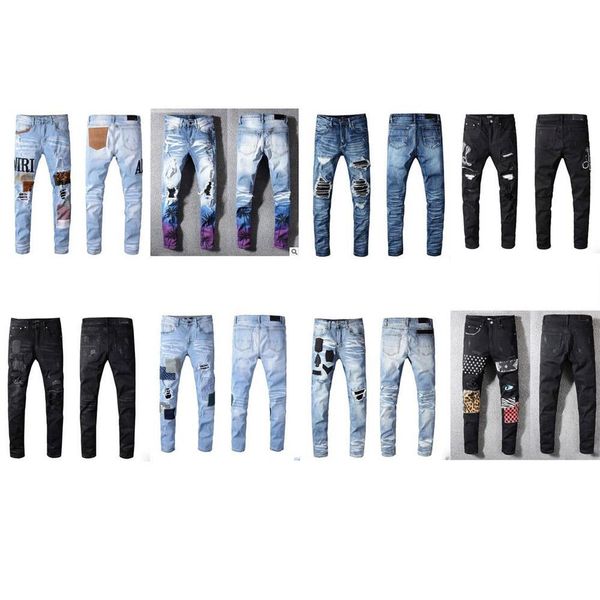 2020 amiri jeans famous brand designer spring autumn trousers men fashion street wear mens biker jeans popular pants hiphop punk, Blue
2020 amiri jeans famous brand designer spring autumn trousers men fashion street wear mens biker jeans popular pants hiphop punk, Blue