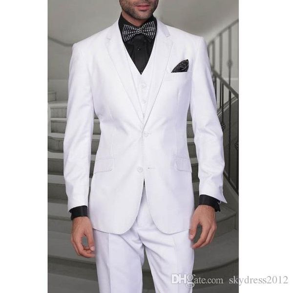white mens wedding suits slim groom tuxedos man fromal party 3 pieces suits men (jacket+pants+vest) custom made, White;black
white mens wedding suits slim groom tuxedos man fromal party 3 pieces suits men (jacket+pants+vest) custom made, White;black