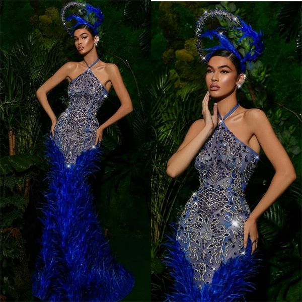 blue evening dresses halter sleeveless applique crystal sequins feather prom dress custom made ruched sweep train meamaid party dresses, Black;red
blue evening dresses halter sleeveless applique crystal sequins feather prom dress custom made ruched sweep train meamaid party dresses, Black;red