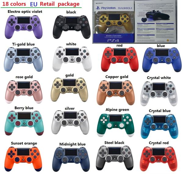 

18 colors eu version ps4 wireless game controller with slim light for playstation 4 ps4 game controller gamepad joystick joypad video games