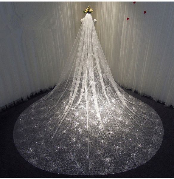 bling bling sparkling wedding veils 3m long cathedral length 1t white ivory tulle bridal veils customized, Black
bling bling sparkling wedding veils 3m long cathedral length 1t white ivory tulle bridal veils customized, Black