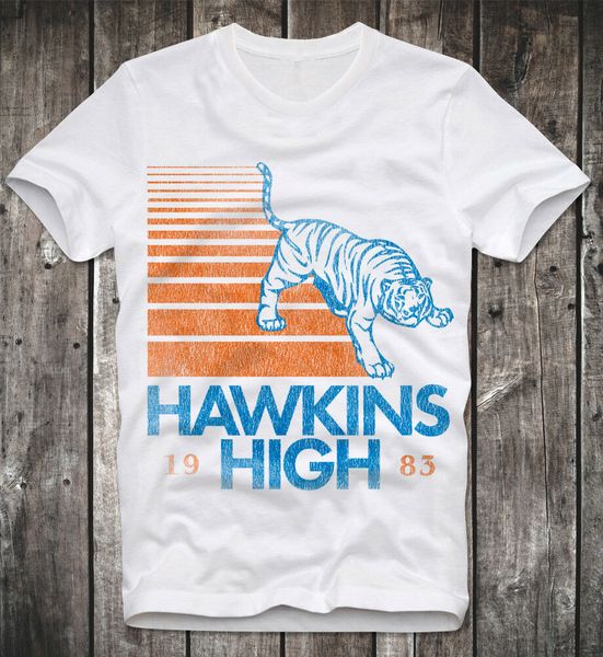 t-shirt hawkins high school stephen king cult series cult series- show original title, White;black
t-shirt hawkins high school stephen king cult series cult series- show original title, White;black