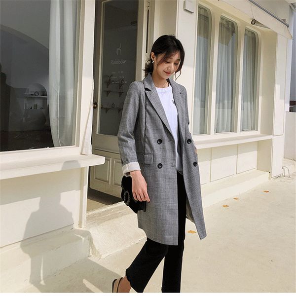 hzirip 2019 plaid chic gentle simple plus autumn office ladies retro loose new slender full sleeves medium length blazers, White;black
hzirip 2019 plaid chic gentle simple plus autumn office ladies retro loose new slender full sleeves medium length blazers, White;black