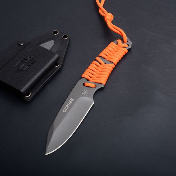 Brand Fixed Blade Knife Cord-Wrapped Handle Molle Compatible Sheath Neck Knife for Tactical Survival Hunting Combat 
Brand Fixed Blade Knife Cord-Wrapped Handle Molle Compatible Sheath Neck Knife for Tactical Survival Hunting Combat
