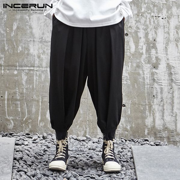fashion men harem pants solid drawstring punk joggers streetwear wide leg trousers men 2020 casual pantalones hombre incerun 5xl, Black
fashion men harem pants solid drawstring punk joggers streetwear wide leg trousers men 2020 casual pantalones hombre incerun 5xl, Black