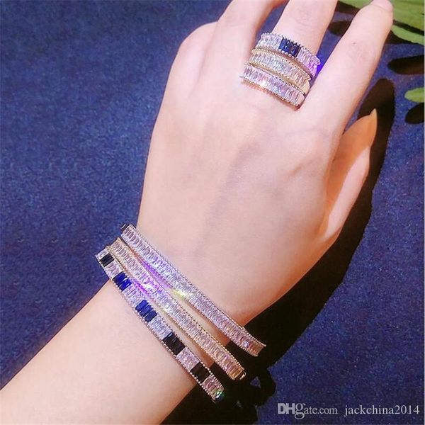 new sparkling jewelry set 925 sterling silver&gold fill t princess bangle white 3a cubic zircon party women wedding ring gift
new sparkling jewelry set 925 sterling silver&gold fill t princess bangle white 3a cubic zircon party women wedding ring gift